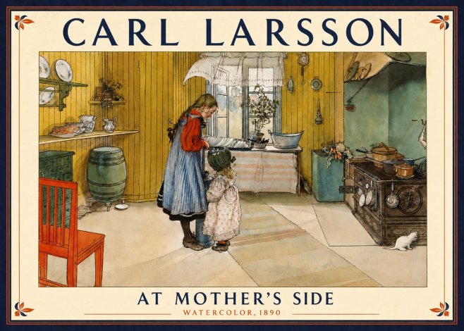 Carl Larsson At Mother's Side No5 - Affiche