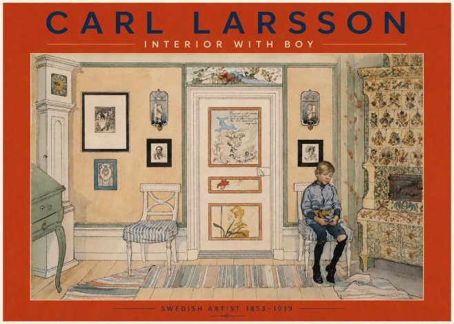 Carl Larsson Interior with Boy No4 - Affiche