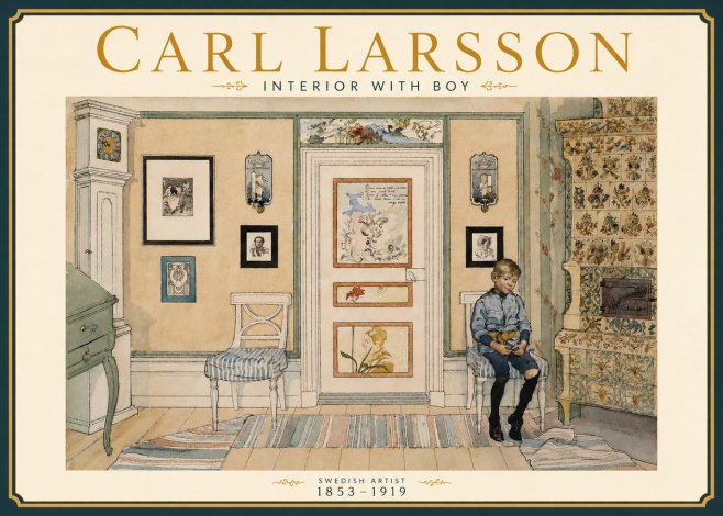 Carl Larsson Interior with Boy No6 - Affiche