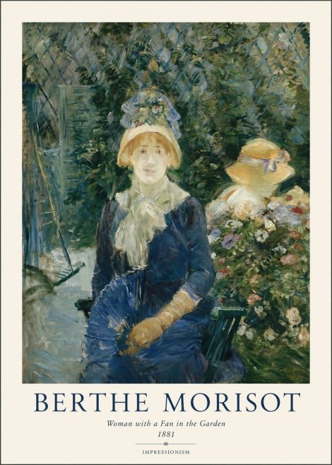 Berthe Morisot Young Woman with a Fan II No2 - Affiche