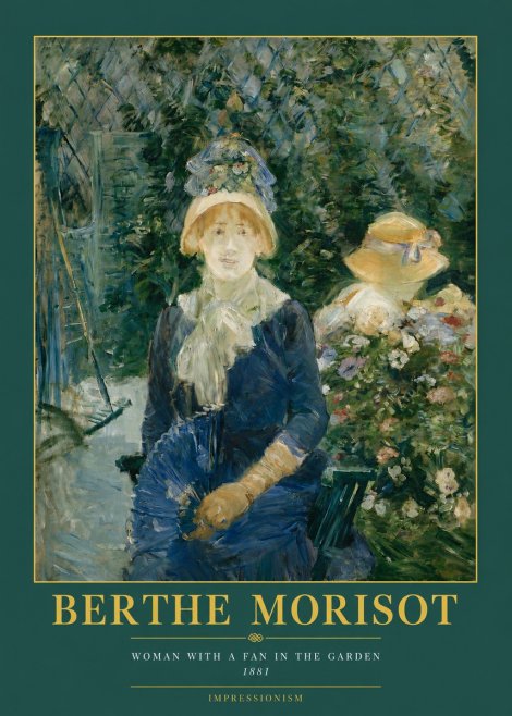 Berthe Morisot Young Woman with a Fan II No3 - Affiche