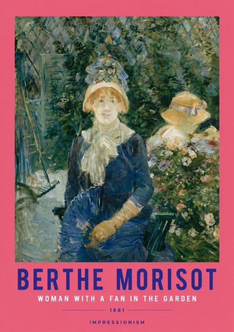 Berthe Morisot Young Woman with a Fan II No4 - Affiche