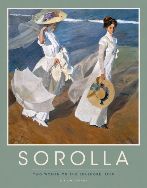 Sorolla Two Women on the Seashore, 1909 No4 - Affiche