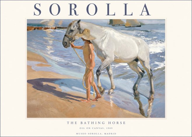 Sorolla The Bathing Horse No1 - Affiche
