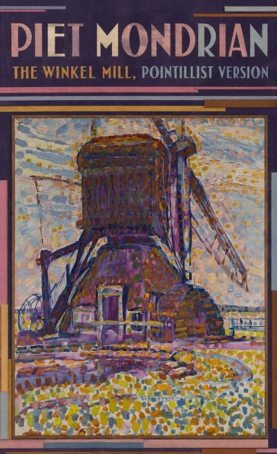 Piet Mondrian The Winkel Mill, Pointillist Version No6 - Affiche