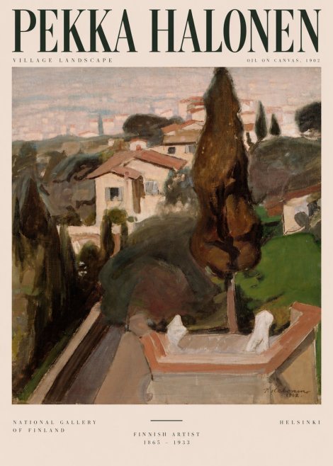 Pekka Halonen Village Landscape No4 - Affiche