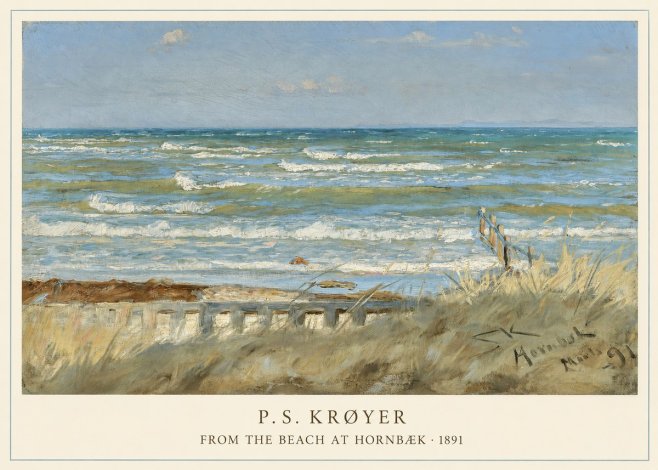 P.S. Krøyer From the Beach at Hornbæk · 1891 No5 - Affiche
