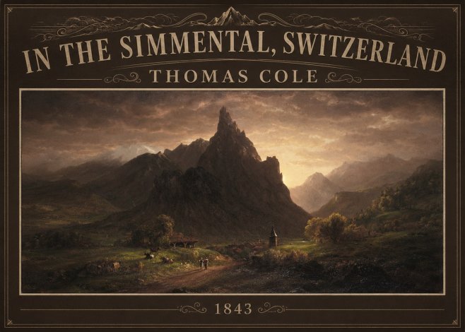 Thomas Cole In the Simmental, Switzerland No3 - Affiche