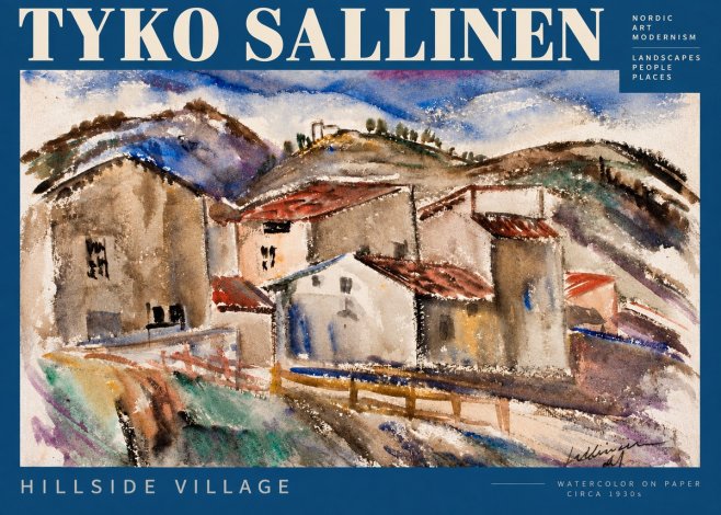 Tyko Sallinen Hillside Village No2 - Affiche