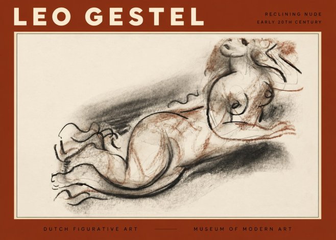 Leo Gestel Reclining Nude No2 - Affiche