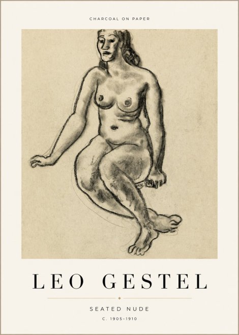 Leo Gestel Seated Nude No1 - Affiche