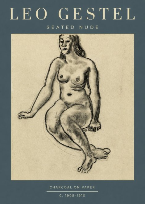 Leo Gestel Seated Nude No2 - Affiche
