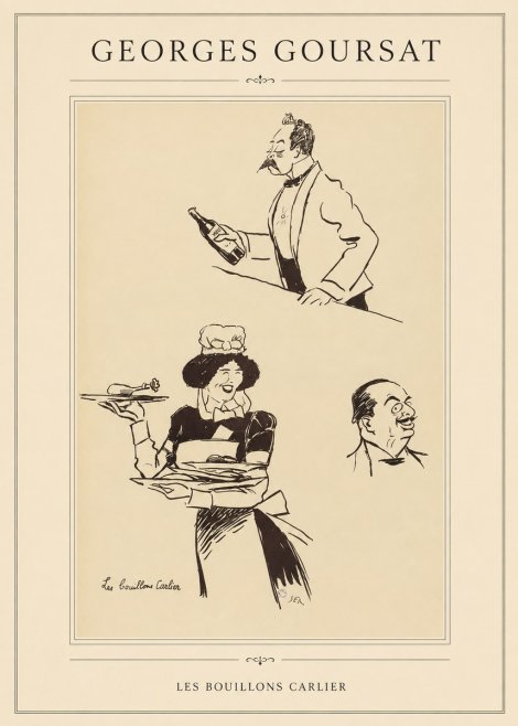Georges Goursat Les Bouillons Carlier I No1 - Affiche