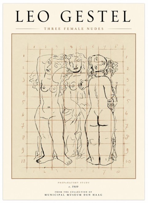 Leo Gestel Three Female Nudes No1 - Affiche