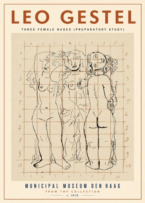 Leo Gestel Three Female Nudes No2 - Affiche