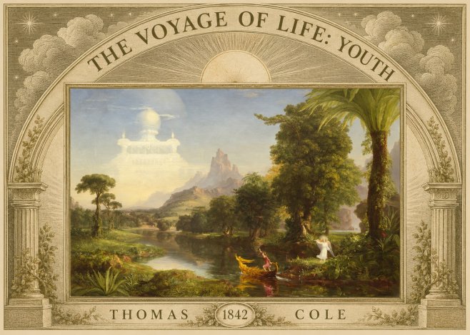 Thomas Cole The Voyage of Life: Youth I No3 - Affiche