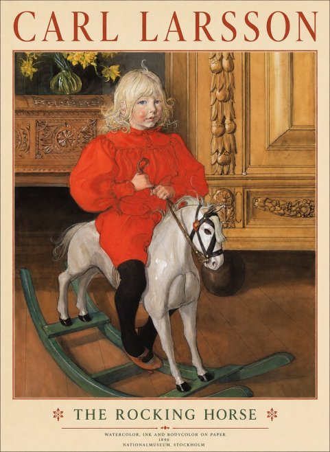 Carl Larsson The Rocking Horse No1 - Affiche