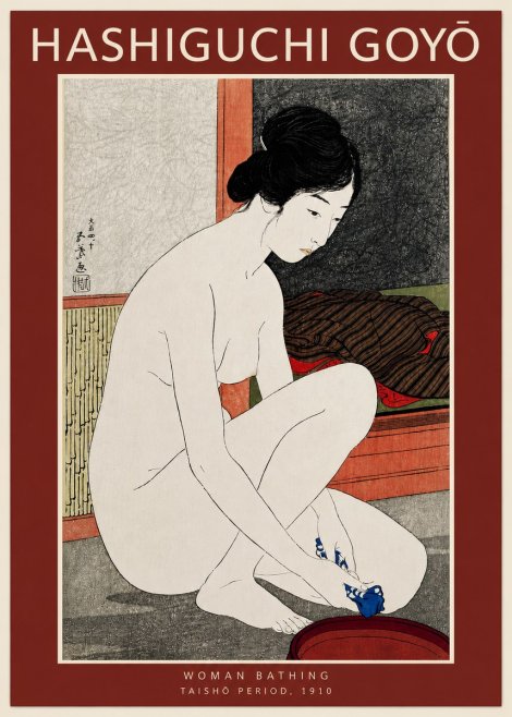 Hashiguchi Goyō Woman Bathing No3 - Affiche