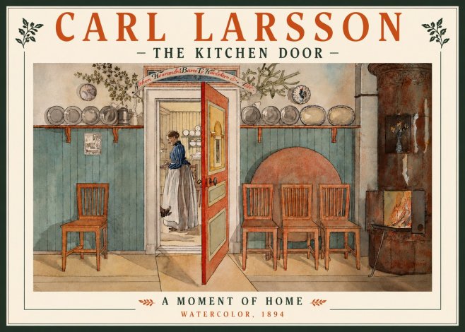 Carl Larsson The Kitchen Door No5 - Affiche