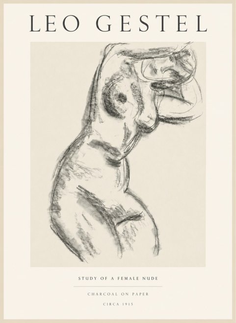 Leo Gestel Study of a Female Nude No1 - Affiche