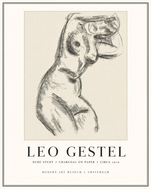 Leo Gestel Study of a Female Nude No2 - Affiche