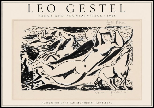 Leo Gestel Venus and Fountainpiece No1 - Affiche
