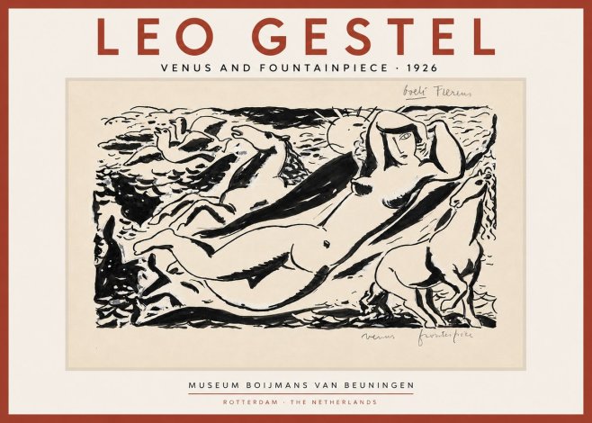 Leo Gestel Venus and Fountainpiece No4 - Affiche
