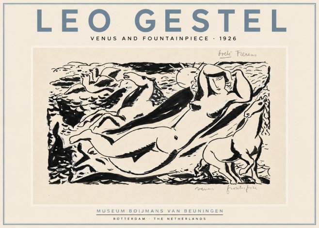 Leo Gestel Venus and Fountainpiece No5 - Affiche