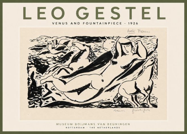 Leo Gestel Venus and Fountainpiece No6 - Affiche