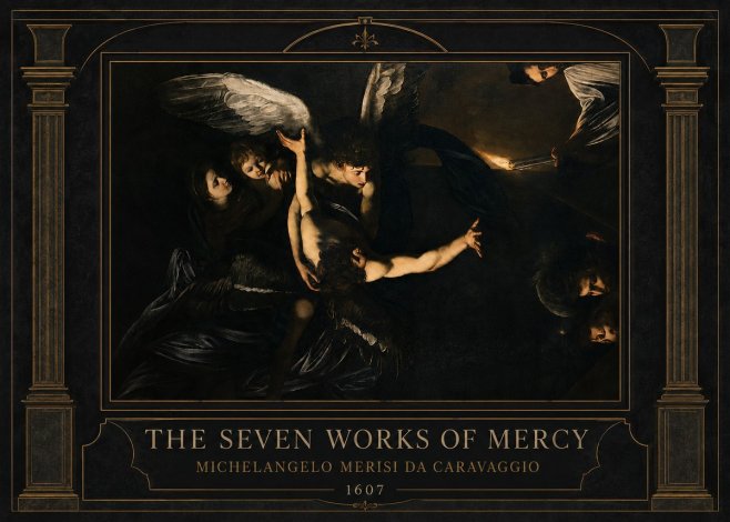Michelangelo Merisi da Caravaggio The Seven Works of Mercy II No3 - Affiche