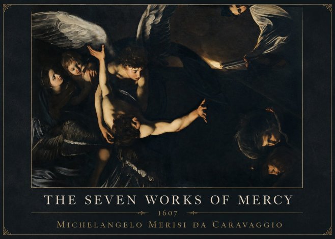 Michelangelo Merisi da Caravaggio The Seven Works of Mercy II No5 - Affiche