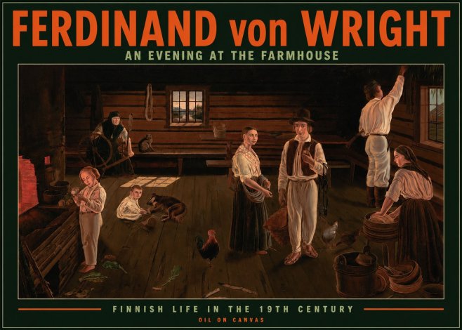 Ferdinand von Wright An Evening at the Farmhouse No2 - Affiche