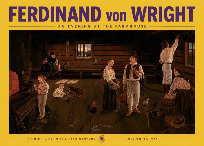 Ferdinand von Wright An Evening at the Farmhouse No4 - Affiche