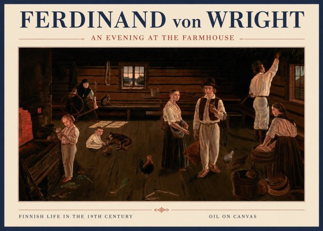 Ferdinand von Wright An Evening at the Farmhouse No6 - Affiche