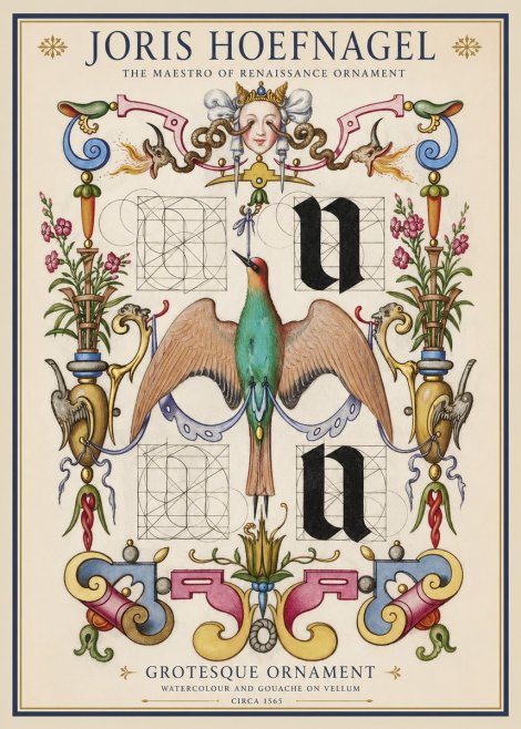 Joris Hoefnagel Grotesque Ornament No1 - Affiche