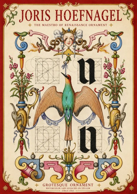Joris Hoefnagel Grotesque Ornament No4 - Affiche