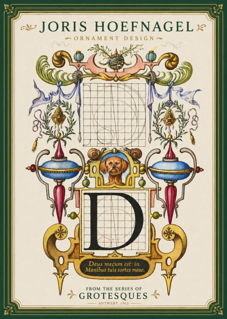 Joris Hoefnagel Illuminated Initial 'D' No4 - Affiche