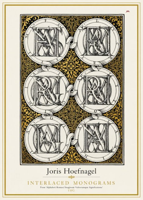 Joris Hoefnagel Interlaced Monograms No1 - Affiche