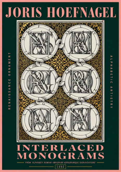 Joris Hoefnagel Interlaced Monograms No2 - Affiche