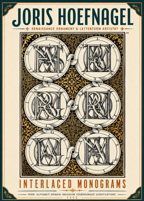 Joris Hoefnagel Interlaced Monograms No6 - Affiche
