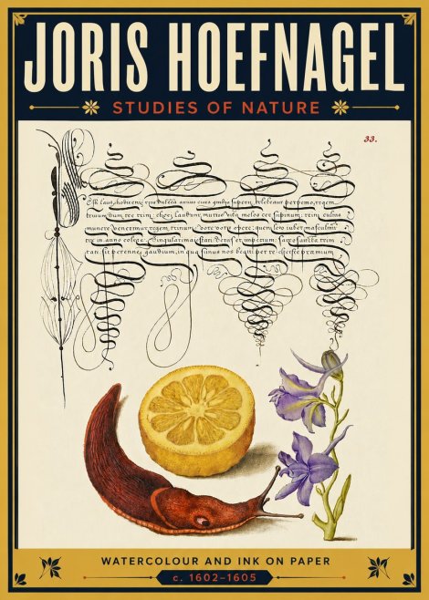 Joris Hoefnagel Studies of Nature No5 - Affiche