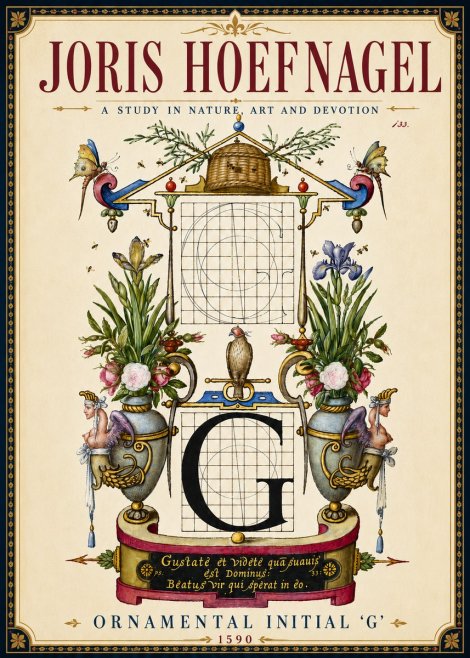 Joris Hoefnagel Ornamental Initial 'G' No6 - Affiche