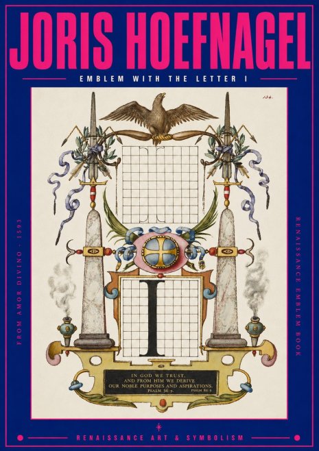 Joris Hoefnagel Ornamental Design with Dedicatory Inscription No3 - Affiche