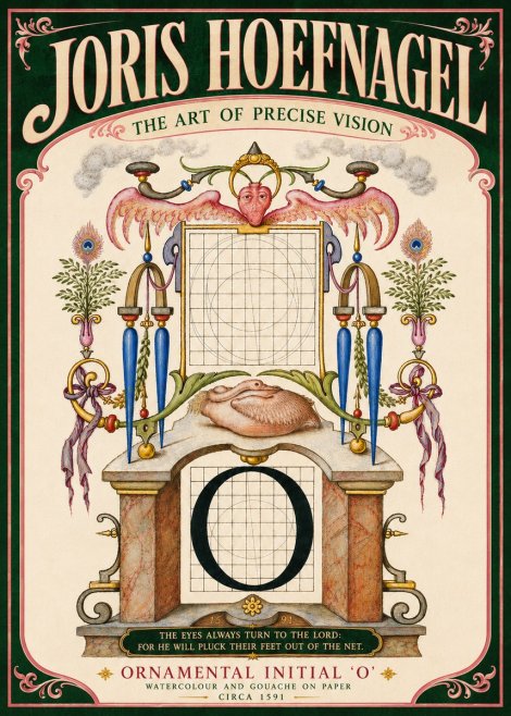 Joris Hoefnagel Ornamental Initial 'O' No6 - Affiche