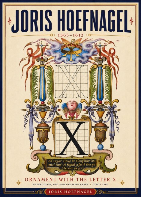 Joris Hoefnagel Ornament with the Letter X No4 - Affiche