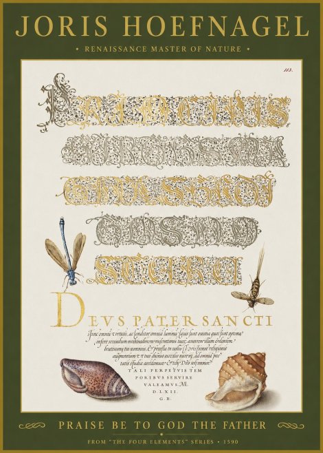 Joris Hoefnagel Praise Be to God the Father No1 - Affiche