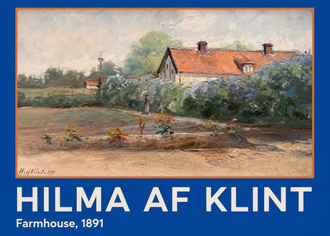 Hilma af Klint Farmhouse, 1891 No2 - Affiche