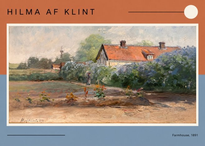 Hilma af Klint Farmhouse, 1891 No4 - Affiche