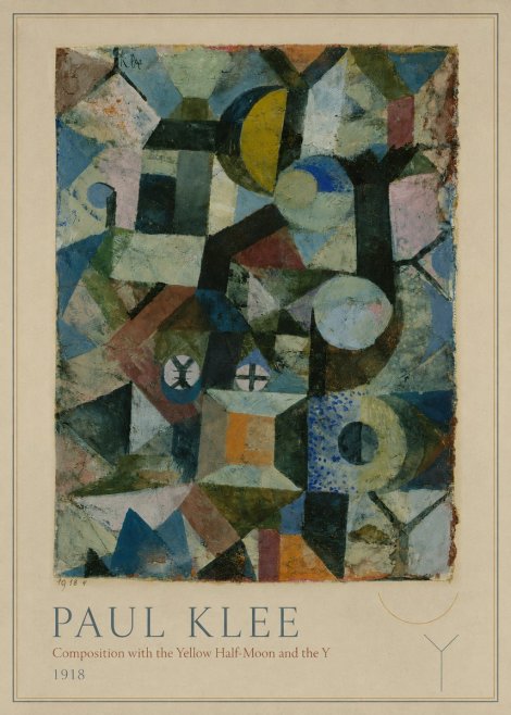 Paul Klee Composition with the Yellow Half-moon and the Y No2 - Affiche