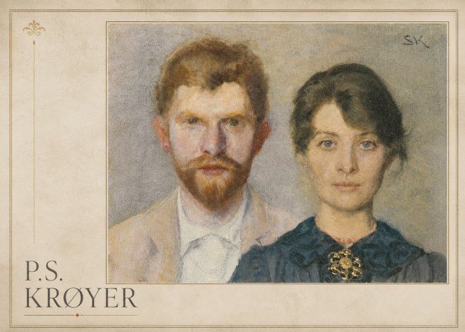 P.S. Krøyer Self-portrait with Marie Krøyer No1 - Affiche